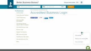 Accredited Business Login - Better Business Bureau