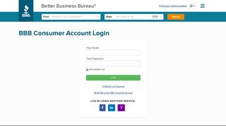 BBB Consumer Account Login - Better Business Bureau