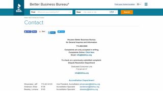 BBB Houston Contact Information - Better Business Bureau