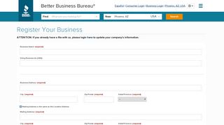 register - Better Business Bureau