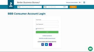 BBB Consumer Account Login - BBB serving Eastern and Southwest ...