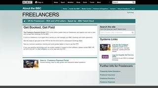BBC - Get Booked, Get Paid - - Freelancers