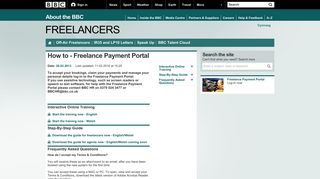 BBC - Freelance Payment Portal - Freelancers