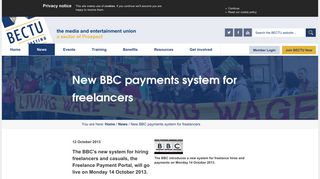 New BBC payments system for freelancers - BECTU