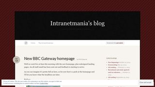 New BBC Gateway homepage « Intranetmania's blog