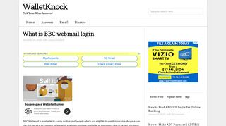 What is BBC webmail login - www.myconnect.bbc.co.uk - WalletKnock