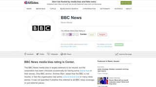 BBC News Media Bias | AllSides