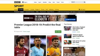 Premier League 2018-19: Predict the final table - BBC Sport