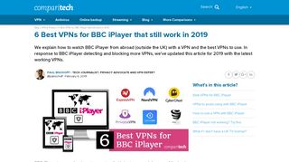5 Best VPNs for BBC iPlayer to Watch Abroad that Still Work in 2019