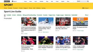 Live Guide - BBC Sport
