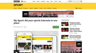 My Sport - Create your own personal BBC My Sport page