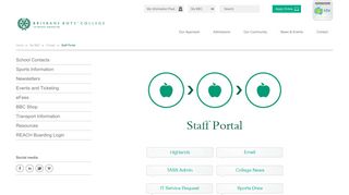 Brisbane Boys College - Portals - Staff Portal