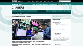 BBC - Work Experience at the BBC - Careers