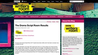 BBC Blogs - BBC Writersroom - The Drama Script Room Results