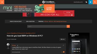 How do you load BBM on Windows 8 PC? - BlackBerry Forums at ...
