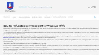 BBM for PC/Laptop Download BBM for Windows 10/7/8 | Grad Imotski