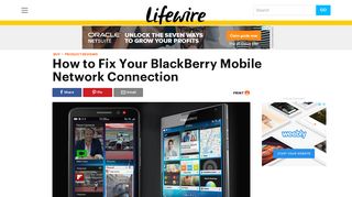 Fix BlackBerry Network Connection Problems - Lifewire