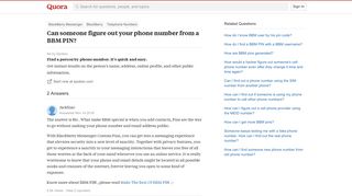 Can someone figure out your phone number from a BBM PIN? - Quora