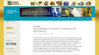 Sustainability: What it Means for Materials - Bunting Bearings LLC ...