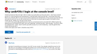 Why can't I login at the console level? - Microsoft Community