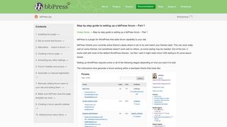 Step by step guide to setting up a bbPress forum – Part 1 · bbPress ...