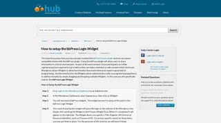 How to setup the bbPress Login Widget | Web Hosting Hub