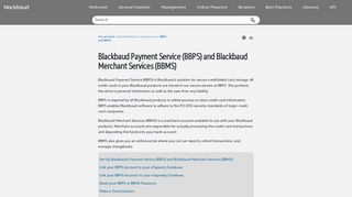 Blackbaud Payment Service (BBPS)