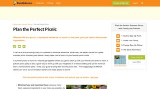 Plan the Perfect Picnic - Sign Up Genius