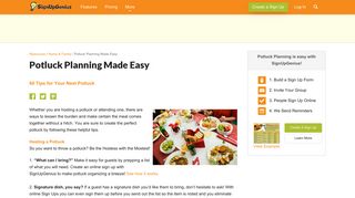 Potluck Planning Made Easy - Sign Up Genius