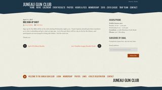 BBQ Sign-up Sheet - Juneau Gun Club