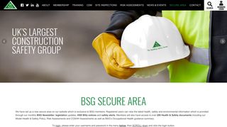 BSG Secure Area: Login page | BSG's secure membership area