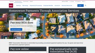 Homeowner Payments Through Association Services - BB&T Bank