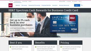 BB&T Spectrum Cash Rewards for Business Credit Card | Borrowing ...