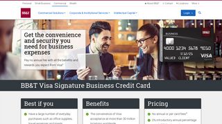 BB&T Visa Signature Business Credit Card | Commercial Solutions ...