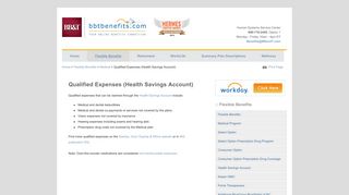 BB&T Benefits - Qualified Expenses (Health Savings Account)