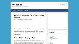www.mybbubenefits.com - Login For BBU Benefits - Websnips