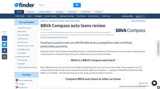 BBVA Compass auto loans review January 2019 | finder.com