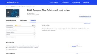 BBVA Compass ClearPoints Credit Card Review - CreditCards.com