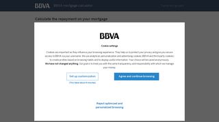 BBVA Mortgage Simulator - Calculate your mortgage payments