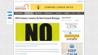 BBVA Compass Launches No Down Payment Mortgage | The Truth ...