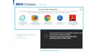 BBVA Compass net cash