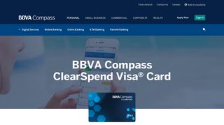 ClearSpend Prepaid Card - BBVA Compass