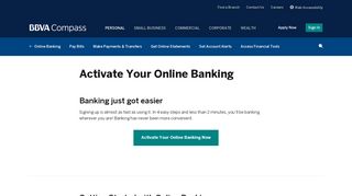 Activate Your Online Banking | BBVA Compass