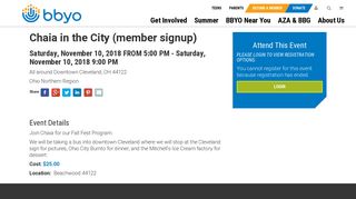Chaia in the City (member signup) - BBYO