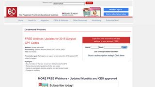 BC Advantage Magazine, Medical Billing, Medical ... - CEUs - Webinars