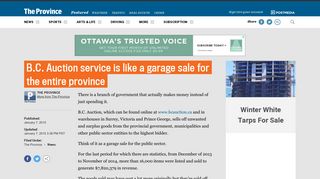 B.C. Auction service is like a garage sale for the entire province ...