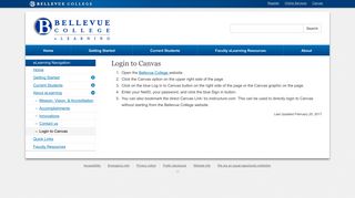 Login to Canvas :: eLearning - Bellevue - Bellevue College