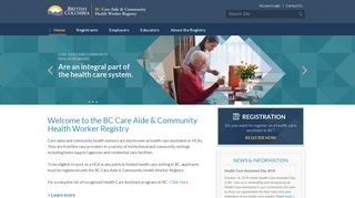 BC Care Aide & Community Health Worker Registry