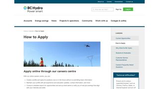 How to Apply - BC Hydro