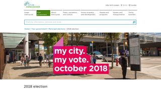 2018 municipal election | City of Vancouver